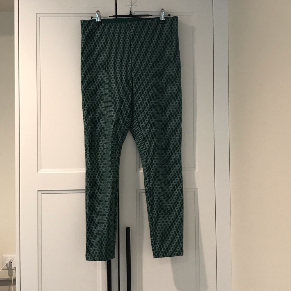 Ann Taylor Green Printed Leggings